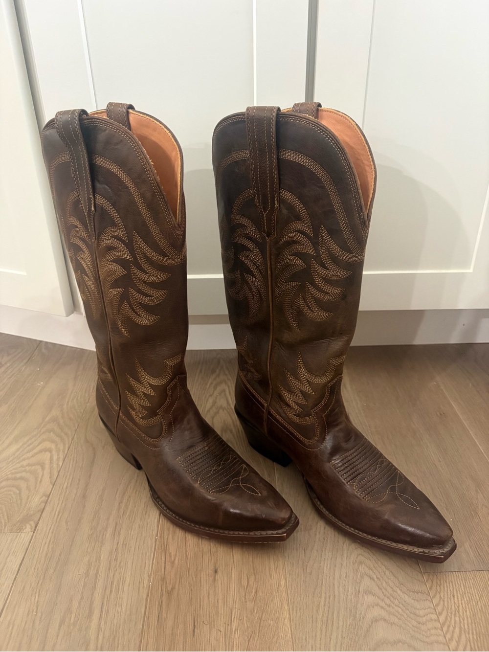 Tecovas The Annie Cafe Goat  Western Cowboy Boots Brown size 8.5